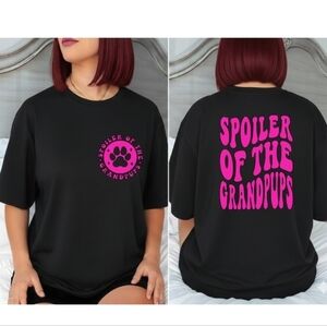 Grandparent shirt spoiler of the grandpups humor Dog nana gigi mimi granny